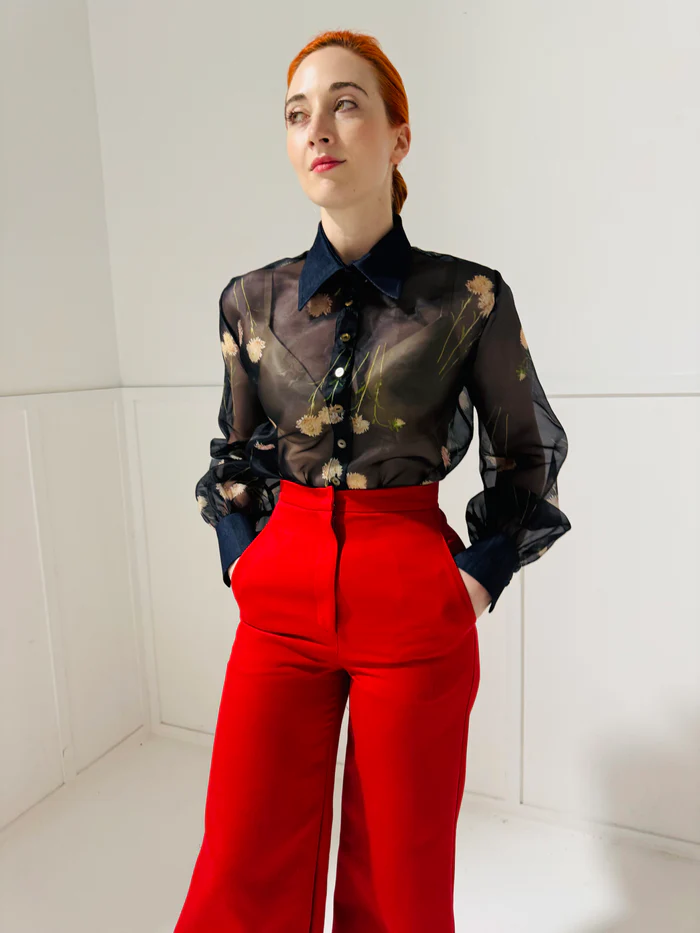 Anthony Floral Silk Organza Shirt - Image 5