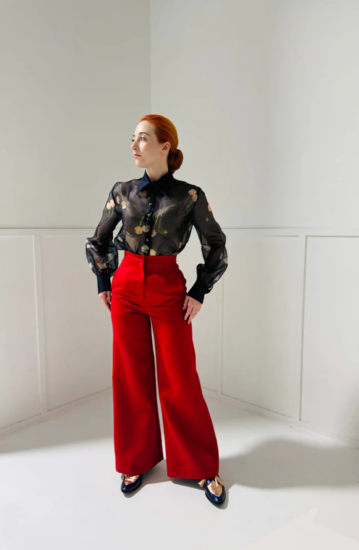Anthony Floral Silk Organza Shirt - Image 2