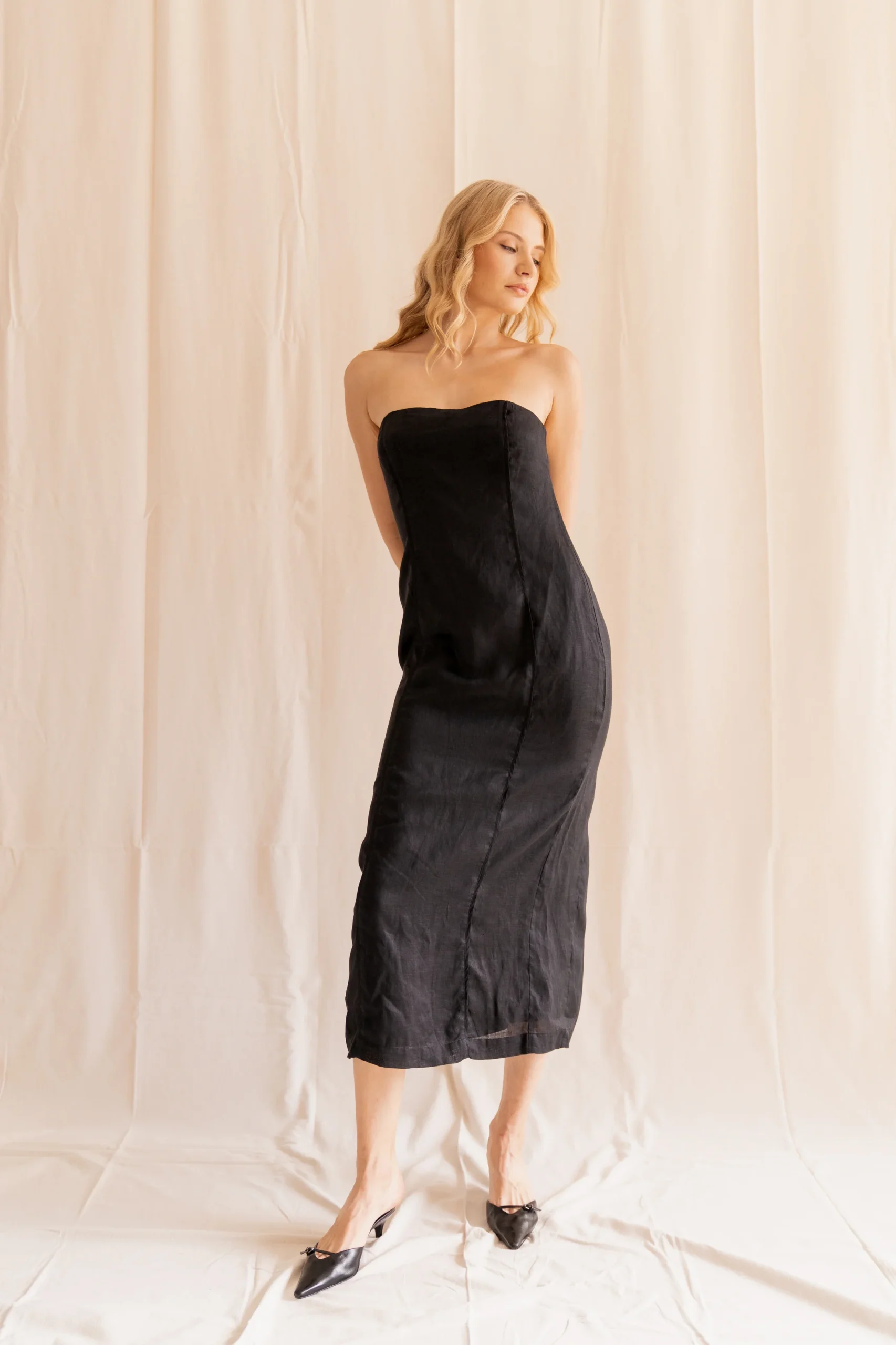 Korva Strapless Maxi Dress - Image 4