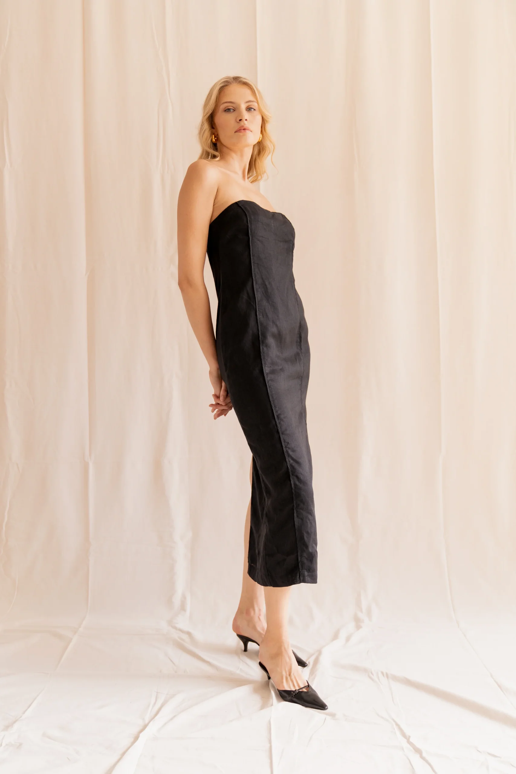 Korva Strapless Maxi Dress - Image 3