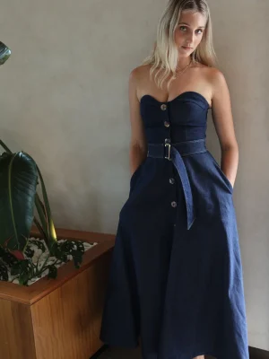 Denim Bustier Dress