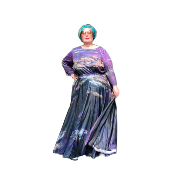 Custom Print Floor Length Maxi Skirt - Image 6