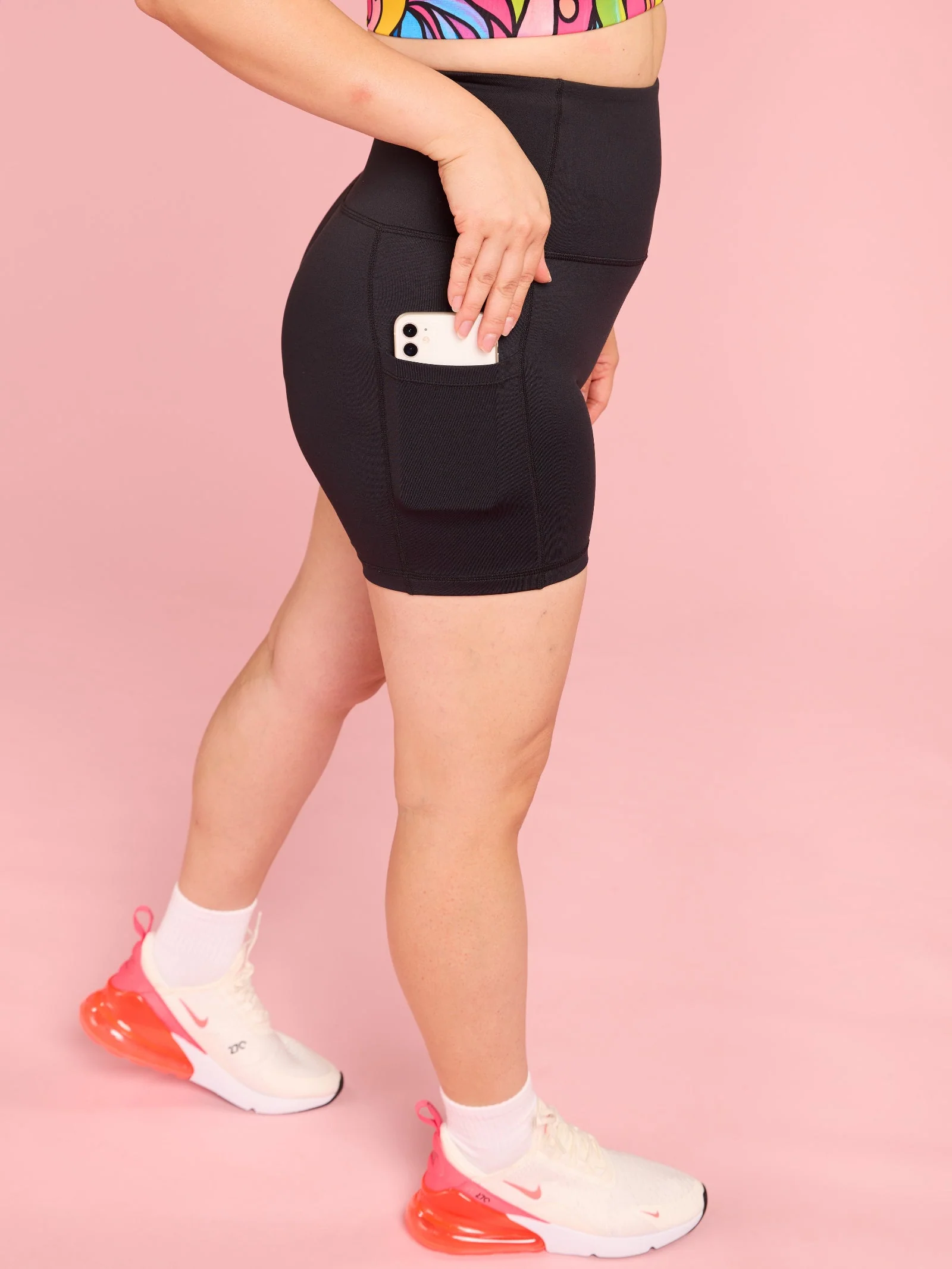 Everyday Black Shortie Bike Shorts - Image 2