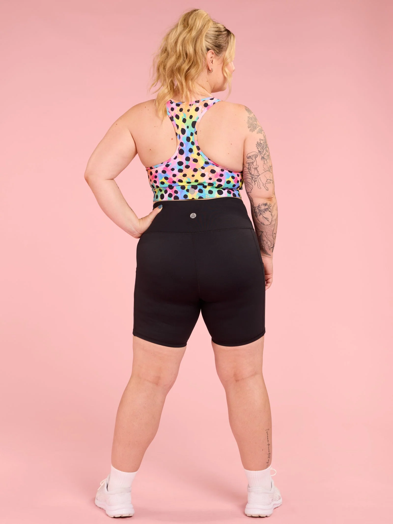 Everyday Black Shortie Bike Shorts - Image 5