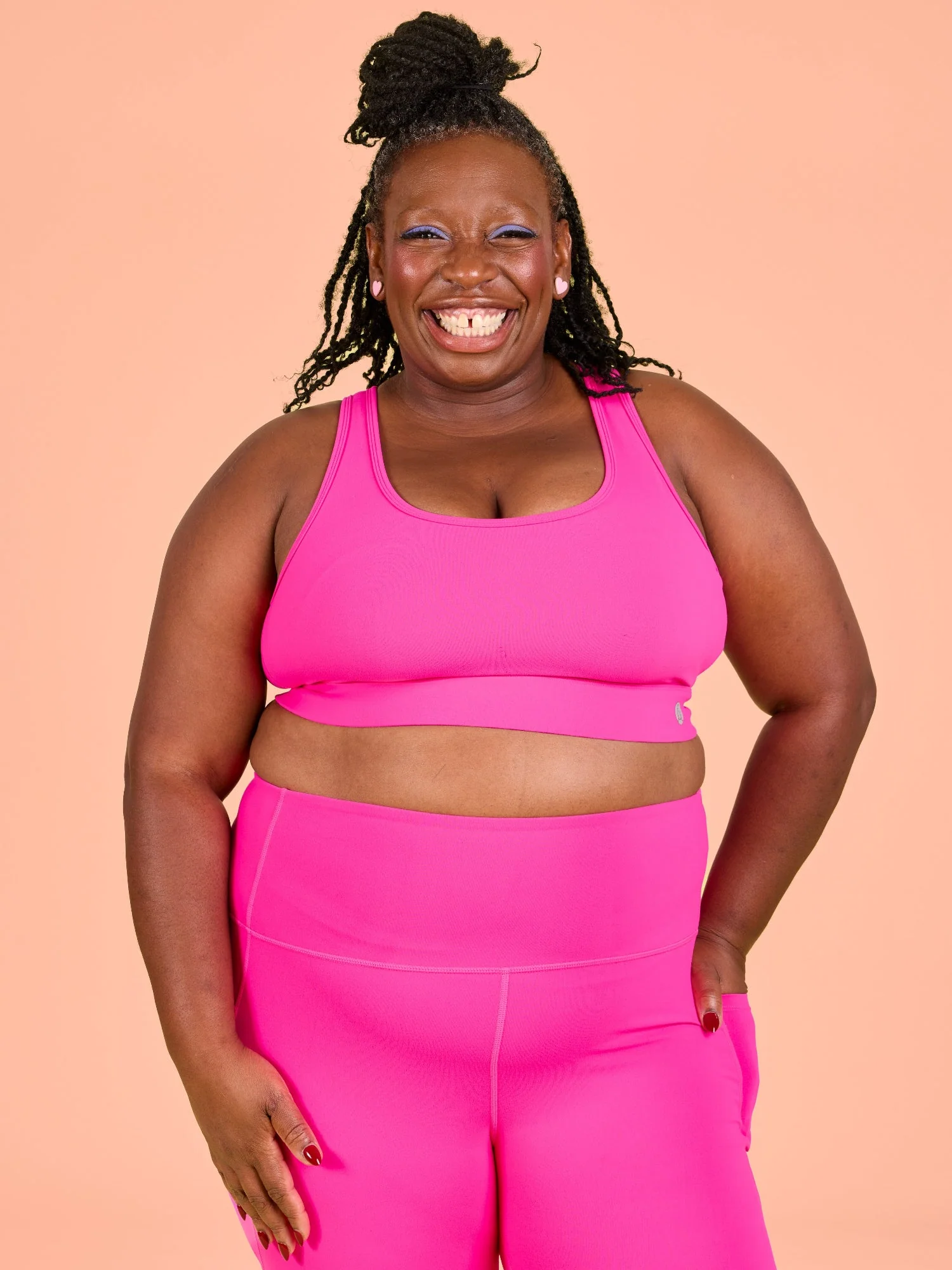 Hot Pink Liberty Hookback Crop
